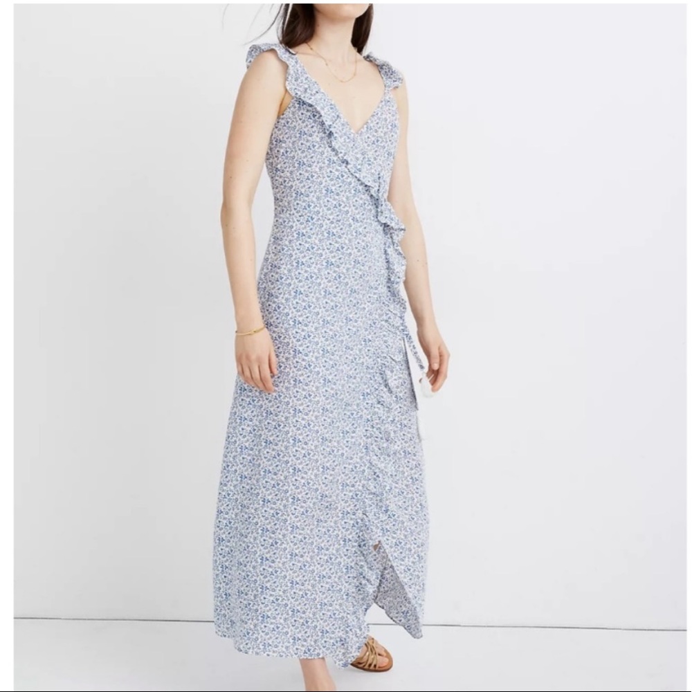 Ruffled Wrap Midi Dress - Madewell